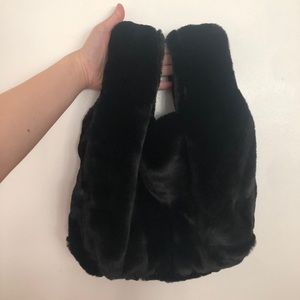 fuzzy handbag
